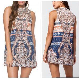 NWT O'Neill Lennon Dress Bohemian Mini Dress Size Large